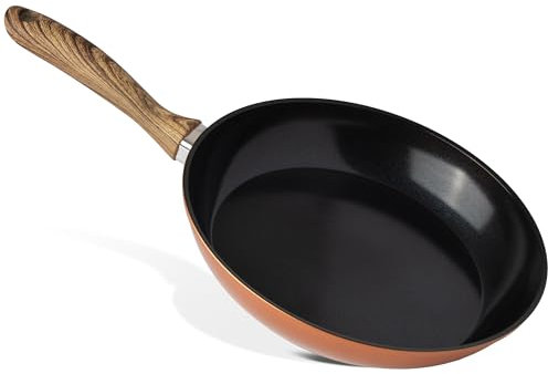 Nuovva Induction Hob Set, Non-Stick Chef's Pan Kitchen Copper Wok Pan 18cm