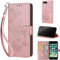 KENHONER Phone Case for iPhone 7 Plus / 8 Plus, Premium PU Leather Wallet Flip Case with Card Slots Kickstand, Rose Gold