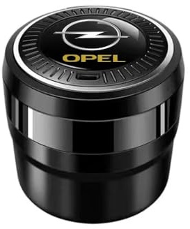 JOEBO Auto Aschenbecher Tragbarer Aschenbecher mit Deckel und LED für Opel Tigra Vectra Vita Vivaro Zafira Zafira Life Autoteile,Black