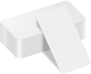 50 Stück Blanko Spielkarten, Blanko Karten zum Selbstgestalten, Doppelseitig Verfügbar Blanko Karten, DIY Skulptur Handelskarte Geschenkkarten für Haus Büro Partei Schulen Reisen (Weiß)-7 x 11 cm