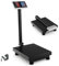 RELAX4LIFE Plattformwaage 300 kg/ 50 g, Paketwaage Klappbar, Industriewaage mit LED Display, Digitale Waage, Bodenwaage, Netz- & Batteriebetrieb, Plattform: 50 x 40 cm, verstellbare Füße (Schwarz)