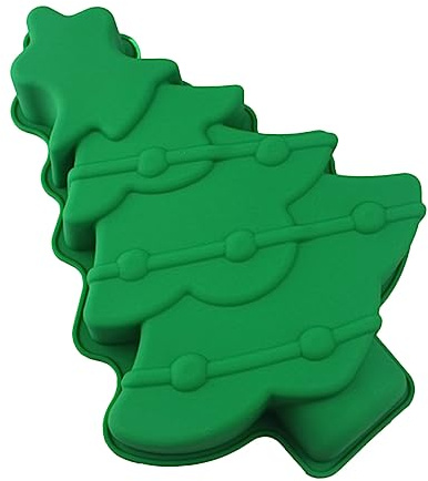 Garneck Christmas Tree Baking Pan Silicone Cake Molds for Holiday Parties Festive Tree Shaped Baking Mold Kitchen Supplies