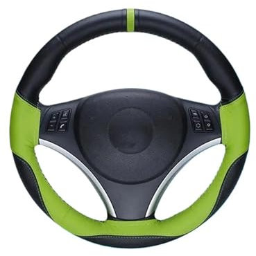 GEOLXD Lenkradbezug, Grün/Schwarz, rutschfest, Lenkradschutz, rutschfest, ohne Nadel und Schnur