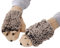 Igel-Handschuhe,Igel-Winterhandschuhe - Warme Fahrradhandschuhe - Weiche Winterhandschuhe für Damen, ohne Finger, warme Fäustlinge aus Strickwolle, fingerlose Cartoon-Igel-Handschuhe, Geburtstagsgesch