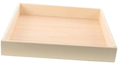 VICASKY Portable Kids Sandbox Storage Box Children's Square Sand Tray Lightweight Wooden Beige Toy Box Safe Materials 40x40x6cm