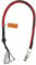 Bantoro Crafts Cravache de motard de 106,7 cm pour moto – Accessoire de guidon en cuir véritable avec boucle à dégagement rapide, équipement de motard haute visibilité (rouge et noir)