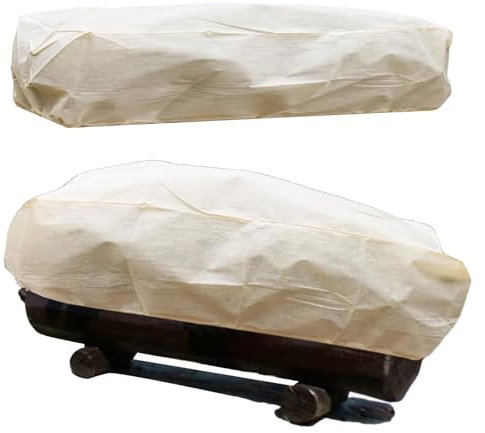 Generisch 2 Stück Abdeckung Fuer Balkon Blumenkasten - 100x40x45 cm Rechteckige Frostschutz Für Blumenkasten - Frostschutz Hauben Mit Kordelzug,Winter Pflanzenschutzsack Pflanzenabdeckung Frostschutz