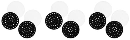 MAGICLULU 3 Sätze Heißluftfritteuse Ninja-luftfritteuse-zubehör Innovationen Mikrowelle Backteig-dim-sum-matte Kochgeschirr Kuchenform Gadgets Ofen -hochtemperaturtuch Weiß 4 Stück * 3