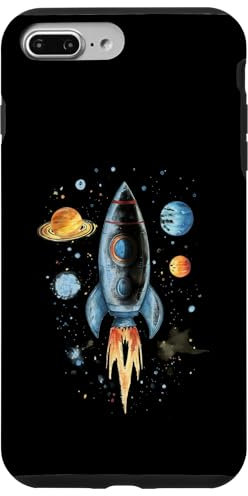 Distressed Rocket Ship And Planets Case for iPhone 7 Plus/8 Plus