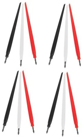 HOMSFOU 12pezzi Bastoncino Per Pittura Punta in Metallo Penne Per Carta Riutilizzabili Per Graffiare in Ferro Penne Per Pittura Utensili Per