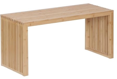 Relaxdays Sitzbank, Bambus, Moderne Küchenbank, Umkleidebank Flur Bad & Schlafzimmer, versch. Größen, Schuhbank, Farbe