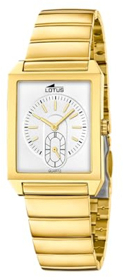 Lotus Herrenuhr Analog aus Edelstahl 316L Goldfarben