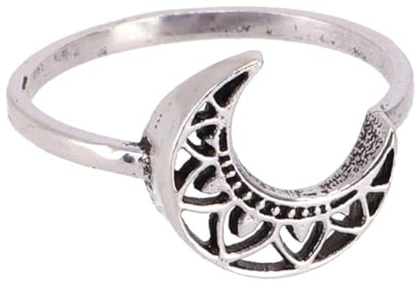 GURU SHOP Filigraner Messing Modeschmuck Ring, Mandala, elegant | Elegantes Design, durchbrochenes Muster, warmen Goldton, ideal für Frauen, vielseitig kombinierbar.