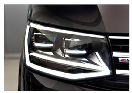 Auto-Styling-Scheinwerfer, kompatibel mit VW Caravelle T5 T6-Scheinwerfern 2014–2019, Scheinwerfer-DRL-Objektiv, Doppelstrahl, Bi-Xenon-Zubehör(6000K)