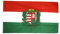 Flagge Ungarn mit Wappen - 60 x 90 cm