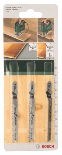 Bosch 2609256788 DIY Stichsägeblattset 3-teilig BIM T 101 BIF (2)/ T 101 AOF (1)