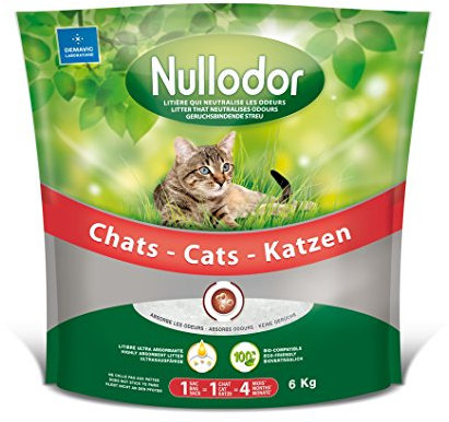 Nullodor Litière en Silice pour Chat 6 kg