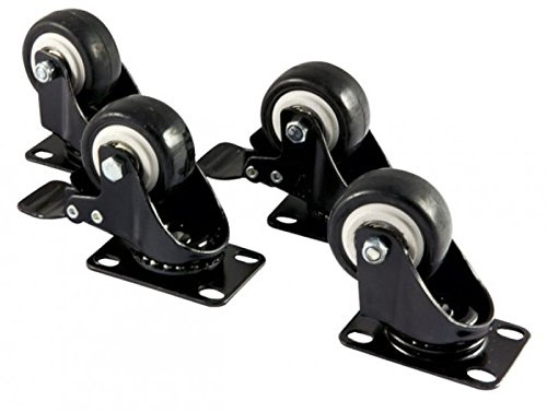 ALLNET ALL-S0002128 Rack Castor Wheels Rack Accessory – Rack Zubehör (Castor Wheels, Black, 4 PC (S), 70 mm, 1.27 kg)