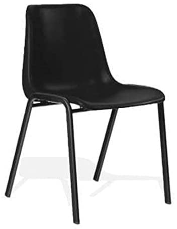 Polly PLYSTKBLK Stacking Visitor Chair - Black