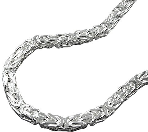4mm Königskette Halskette Kette Collier 925 Silber 55cm Unisex