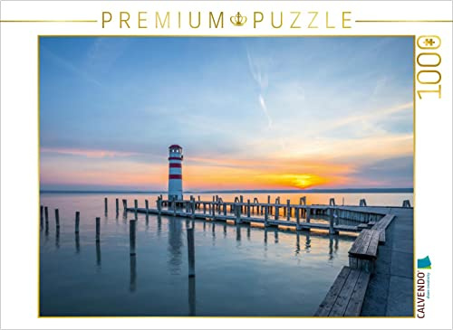 CALVENDO Puzzle Leuchtturm in Podersdorf am Neusiedler See (Österreich) | 1000 Teile Lege-Größe 64 x 48 cm Foto-Puzzle für glückliche Stunden