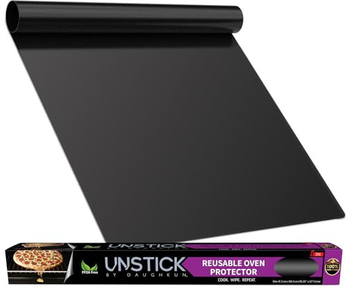 Unstick Premium antiaderente Forno Liner; Riutilizzabile Spill Guard Foglio per una facile pulizia, resiste fino a 500 F, non tossico, 100% PTFE giapponese senza PFOA, 41,3 x 58,4 cm, 1 confezione