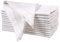 Dekorative Stoffservietten mit Hohlsaum, Baumwolle, Weiß, 50,8 x 50,8 cm, Hochzeits-/Cocktail-Servietten, gehrte Ecken, maschinenwaschbar, 12 Stück