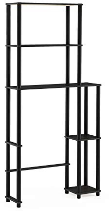 Furinno Scaffale di Stoccaggio del Bagno, Nero, 165.35 x 22.86 x 78.99 cm