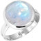 Jeweloporium 925 Silber Ringe für Damen Weiß Echt Mondstein mit Stein Handgefertigt Silber Ringe Größe 60(19.1) das Erntedankfest Geschenk Mode Schmuck