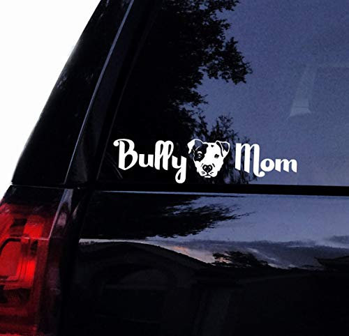 CELYCASY Bully-Mom Pit Face Aufkleber – Floppy Ear Pit Bull – American Pitbull Bulldog Vinyl-Aufkleber für Auto und Laptop