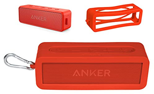 Alltravel Silicone Cover Skin for Anker Soundcore 2, SoundCore 2 12 W Portable Bluetooth Speaker, by , Full 6 Directions Protection, Customized Skin with Color and Shape Matching