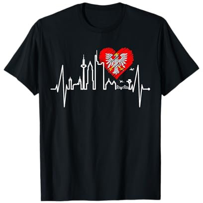 Frankfurt Skyline Herzschlag Fan Ich Liebe Frankfurt Am Main T-Shirt