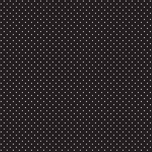 babrause® Baumwollstoff Pünktchen viele Farben Webware Meterware Popeline OEKOTEX 150cm breit - Ab 0,5 Meter (schwarz)