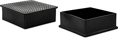 Flyshop Stuhlbeinkappen, Quadratisch 100 x 100 mm, 4 Stück, Schwarz | PVC-Schutzkappen, Geruchlos, Kratzfrei