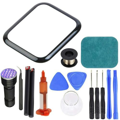 Ersatz-Touchscreen-Reparatur-Set für Frontglas, Reparatur-Set für Apple Watch 2/3/4/5/6 Serie 38 mm, 42 mm, 40 mm, 44 mm, für Apple Watch 40 mm (Serie 6)