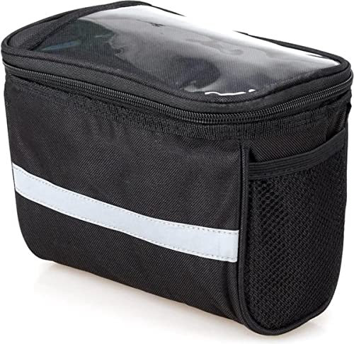 QY Trailblazer Fahrradtasche Lenkertasche für Fahrrad mit Smartphone- oder Kartenhalter - Schwarz
