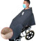 DWXN Rollstuhl Wasserdichter Poncho Für Erwachsene, Warm Plüsch Winddicht Herbst Und Winter Rollstuhldecke, Weicher Mit Kapuze Rollstuhl Regenmantel Universalgröße,Grau,Male