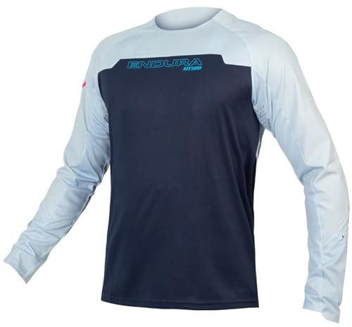 Endura MT500 Burner Long Sleeve Mens Cycling Jersey - Blue