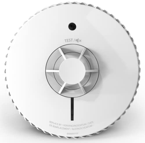 FireAngel Detector de Incendios para Cocina FA6215-INT - Alarma Antiincendios con Batería de 5 Años de Duración Sustituible para Hogar, Caravanas, Desvanes y Garajes - Repuesto para HT-630 - Blanco