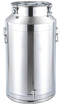 Milchkanne, 3-10L Milchkanne Milchtransporteimer Mit Wasserhahn, Edelstahl 304 Weineimer Ölfass Teedose Mit Versiegelt Für Flüssigkeit Container Lagerung,10L