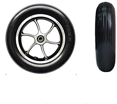Generic 10-Zoll-Rollstuhl-Laufrad, hinteres Rollator-Ersatzrad, für viele herkömmliche manuelle Rollstühle ersetzen (Silber)