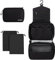 Cooja Wash Bag Hanging Toiletry Bag Men Women, Travel Washbag with Hook & Handle, 1 Toilet Bag + 2 Drawstring Bag, Black