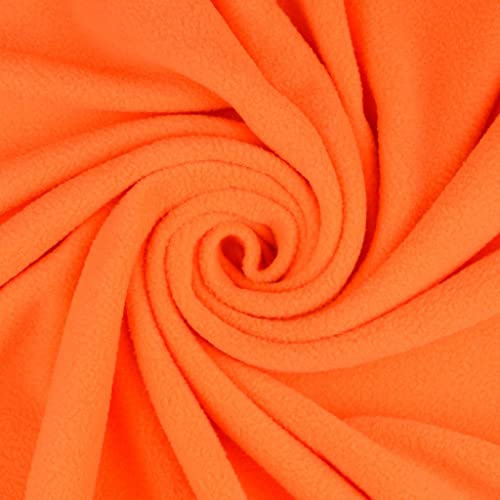 Polarfleece Antipilling ARTHUR von Stofftreff Santi®-0,5 m Schritte -64 x Uni Farben - Kuschelfleece -Meterware - Fleece Stoff- 400g/m- Decken, Nähen (Orange-3013-arthur)