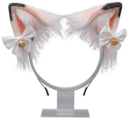 ENICEN Japanische Mädchen Faure Pelz Kätzchenohren Stirnband Anime Sweet Bowknot Bell Tier Hair Hoop Cosplay Party Liefert Haarschmuck