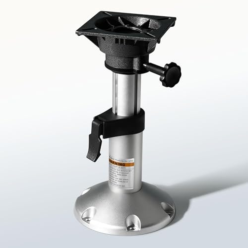 MANUMARINE Bootssitzsockel aus Aluminium, höhenverstellbar, 34,8 cm bis 50,8 cm