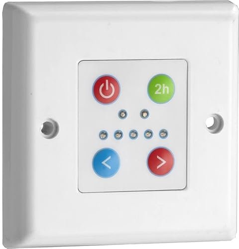 NWT Direct Wall Controller For Electric Towel Rail Radiators With Run-Back Timer - White