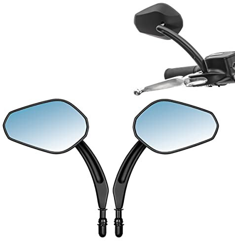 Motorrad Spiegel mit E-Prüfzeichen HDE2 kompatibel mit Harley-Davidson Modelle schwarz
