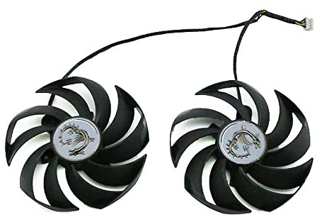 RAKSTORE PLD10010B12HH Grafikkarten Lüfter Kompatibel mit MSI RTX 3080 RTX3080Ti RTX 3090 SUPRIM X Leiser Kühler Lüfter (A)
