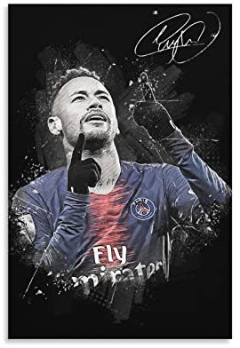 Generic Neymar Poster 1, Wandkunst, Leinwanddruck, Poster, Zuhause, Badezimmer, Schlafzimmer, Büro, Wohnzimmer, Dekor, Leinwandposter, ungerahmt: 30 x 45 cm