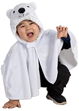 Seruna Eisbär-Kostüm, F149 74-86, Umhang für Baby Babies Klein-Kind, Eis-Bären Polar-bär Kostüm-e Fasching Karneval Kleinkinder-Karnevalskostüme Kinder-Faschingskostüme